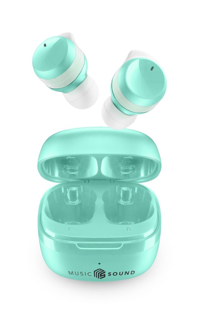Bezdrôtové slúchadlá do uší TWS Music Sound FLOW, zelené