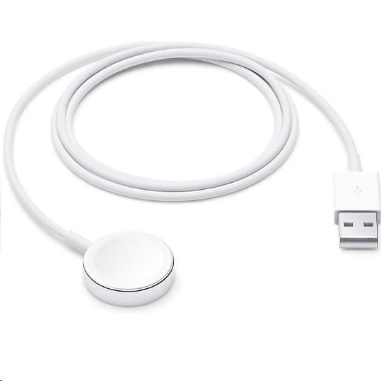 Magnetický nabíjací kábel Apple pre hodinky Watch 5 - Watch 6 biely (OOB Bulk)