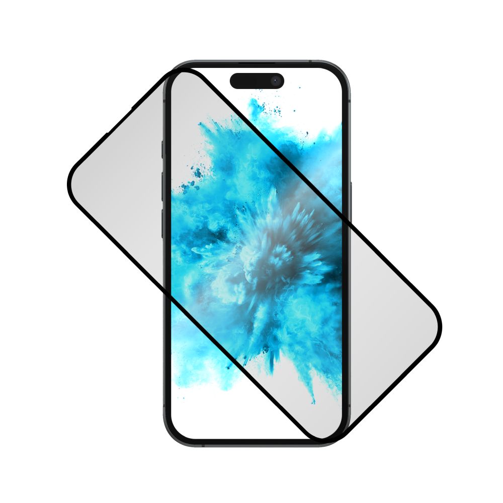 Ochranné tvrdené sklo FIXED Privacy Full-Cover pre Apple iPhone 16, priliehajúce na celý displej, čierne