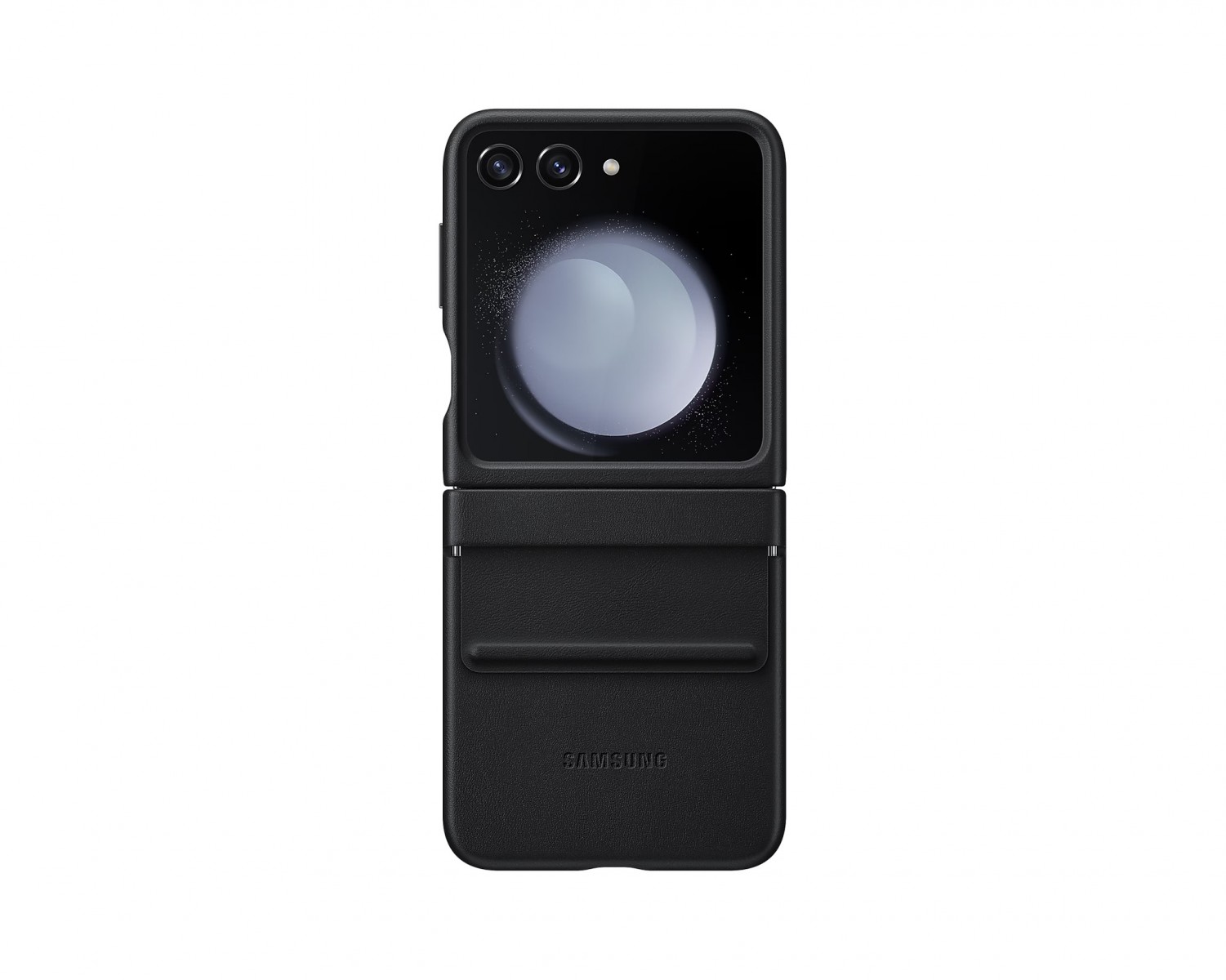 Zadný kryt EF-VF731PBE Samsung koža (Eco) pre Galaxy Z Flip 5 Black