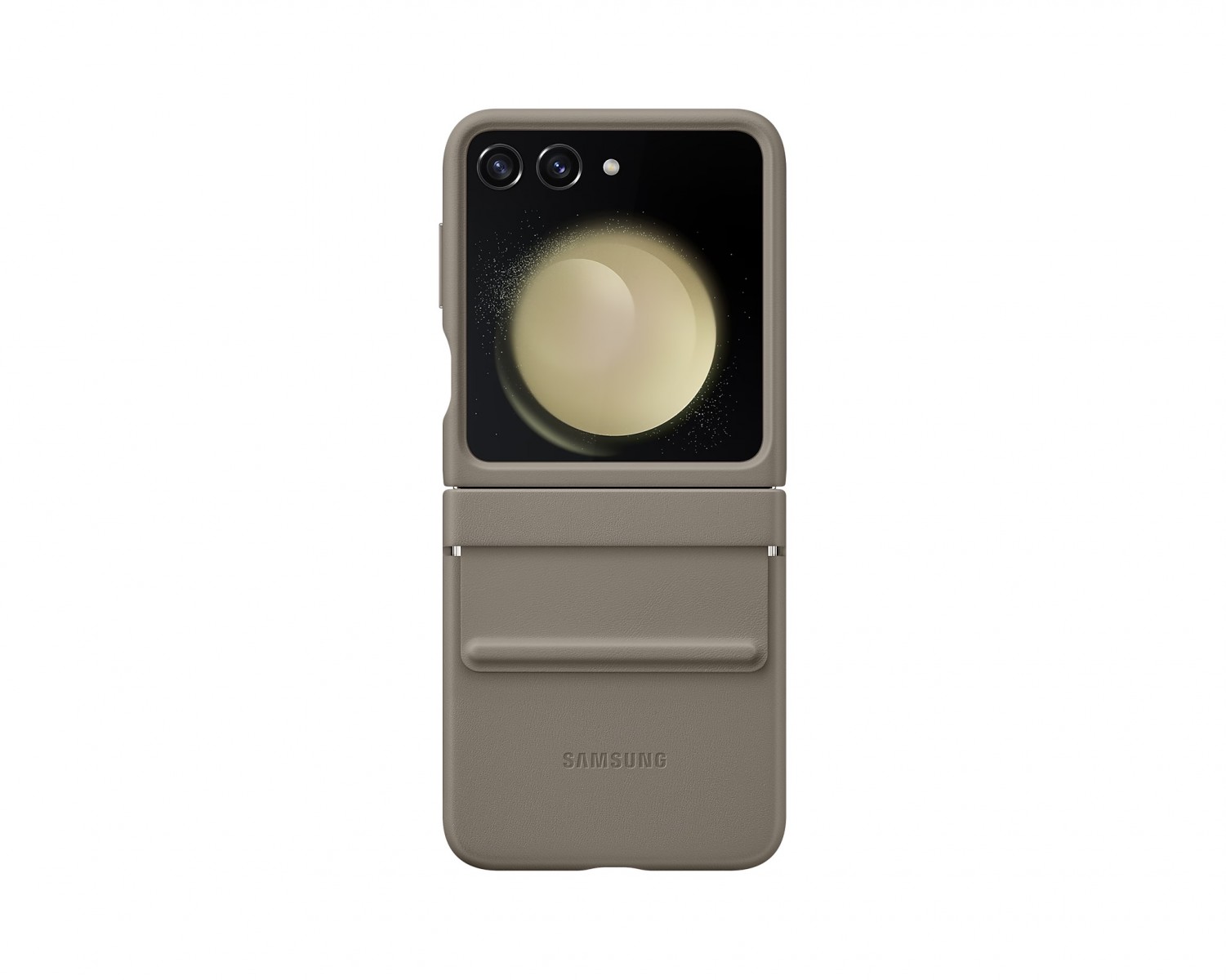 Zadný kryt EF-VF731PAE Samsung koža (Eco) pre Galaxy Z Flip 5 Etoupe