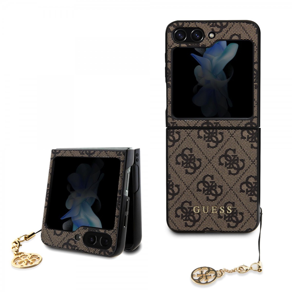 Zadný kryt Guess 4G Charm pre Samsung Galaxy Z Flip 5 Brown