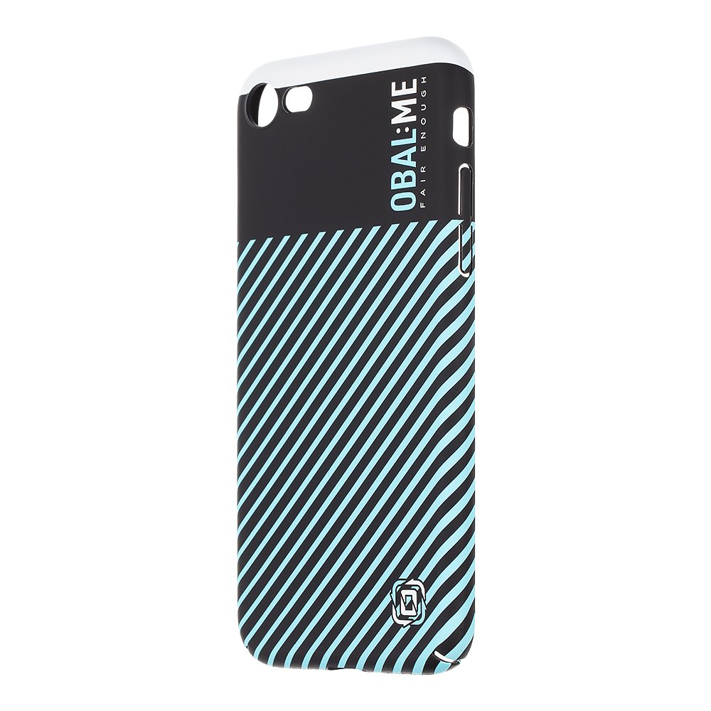 Zadný kryt OBAL:ME Flossy Stripes pre Apple iPhone SE 2020-SE 2022-7-8 Black/Sky Blue