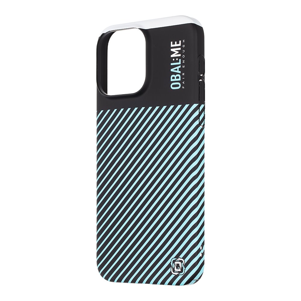Zadný kryt OBAL:ME Flossy Stripes pre Apple iPhone 15 Pro Max Black/Sky Blue