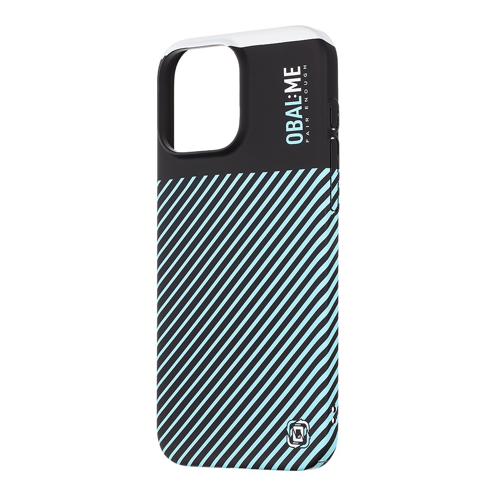 Zadný kryt OBAL:ME Flossy Stripes pre Apple iPhone 16 Pro Max Black/Sky Blue