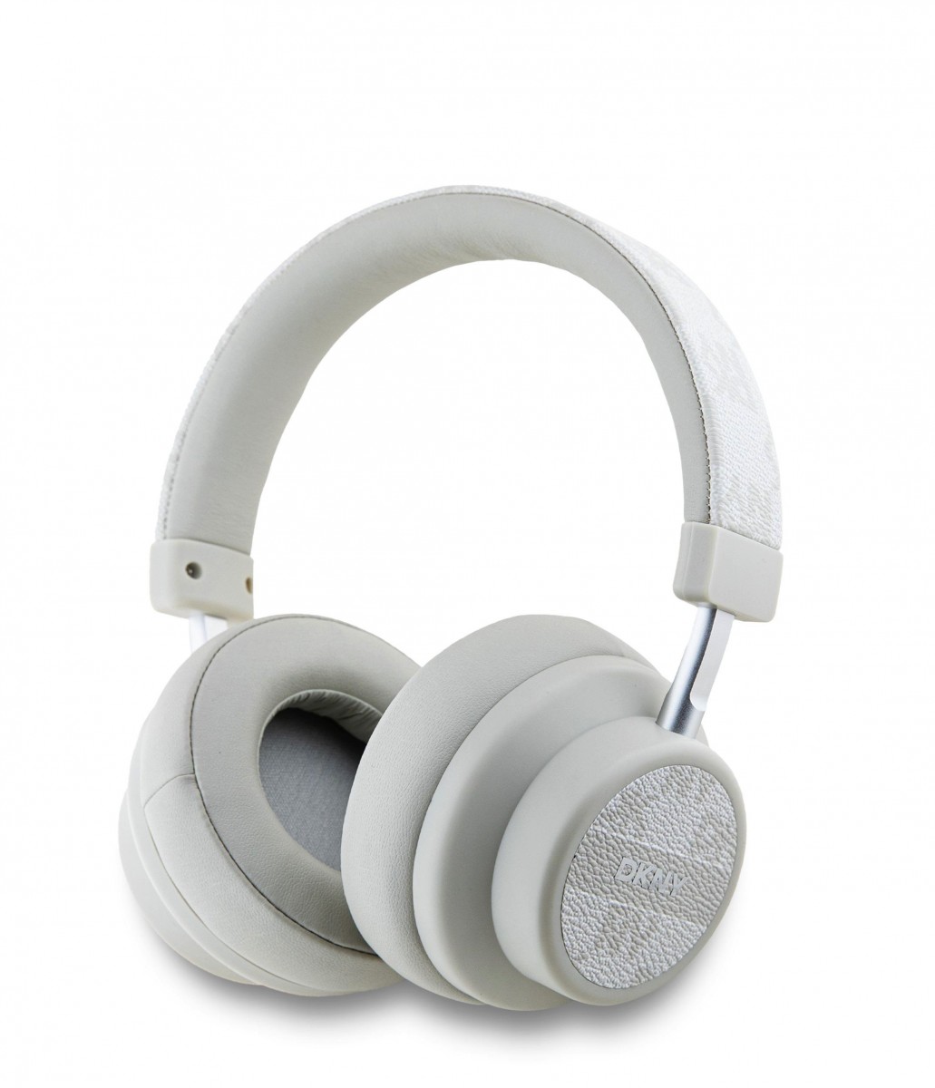 Slúchadlá DKNY PU Leather Checkered Pattern Bluetooth stereo ružové