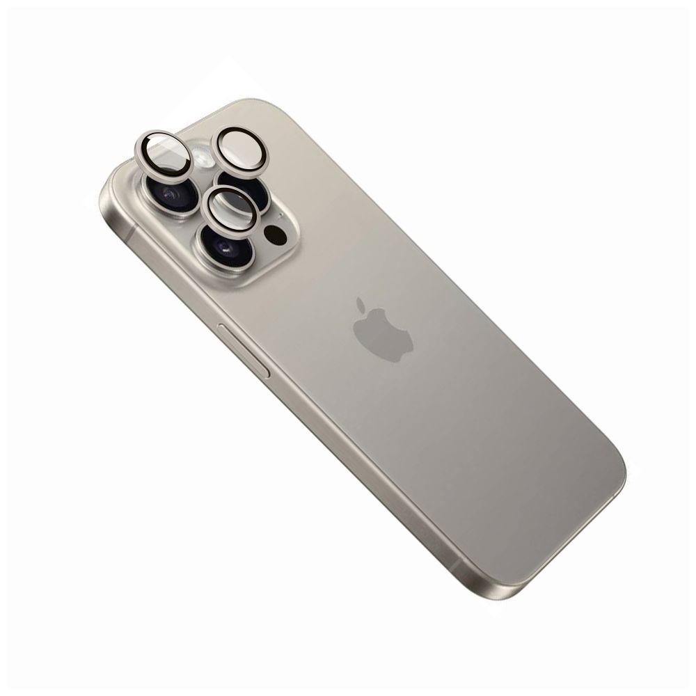 Sklo na fotoaparát FIXED pre Apple iPhone 16 Pro/16 Pro Max, prírodný titán