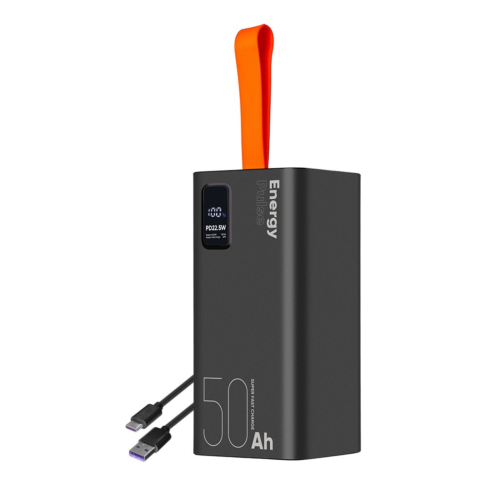 Powerbank OBAL:ME EnergyPulse 50000mAh 22,5W čierna