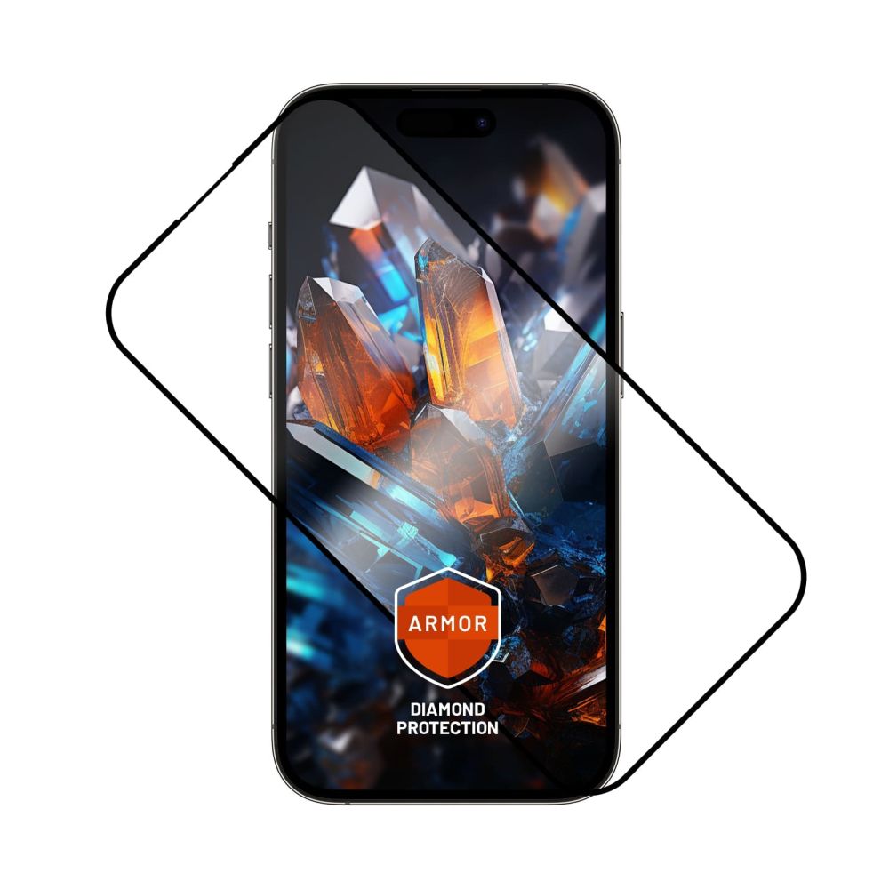Ultra odolné tvrdené sklo FIXED Armor s aplikátorom proti prachu a vrstvou AR pre Samsung Galaxy S25, čierne
