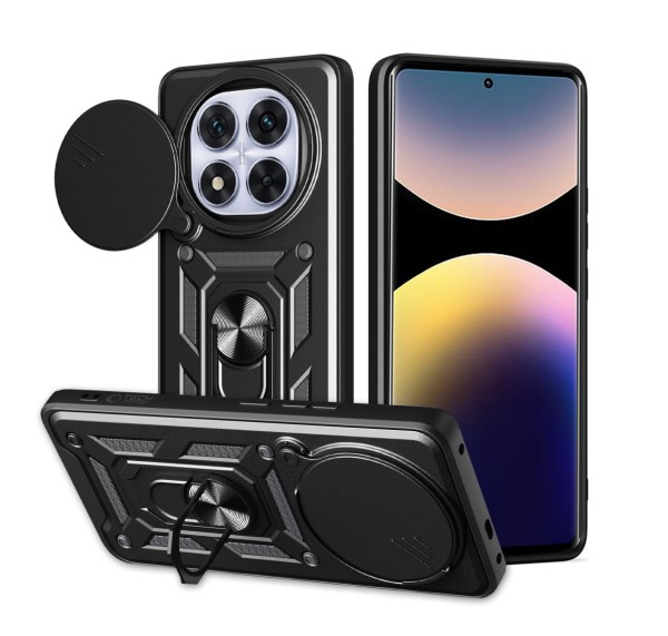 Ultra odolný zadný kryt Armor Lens na Xiaomi Redmi Note 14 Pro čierny