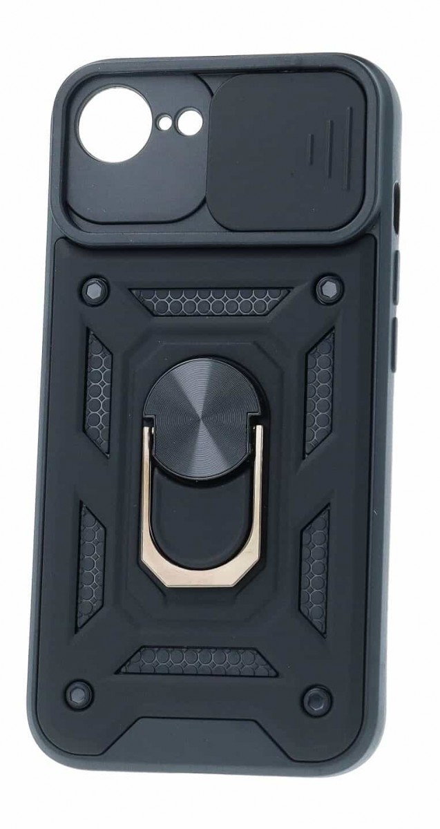 Ultra odolný zadný kryt Armor Lens pre iPhone 16e čierny