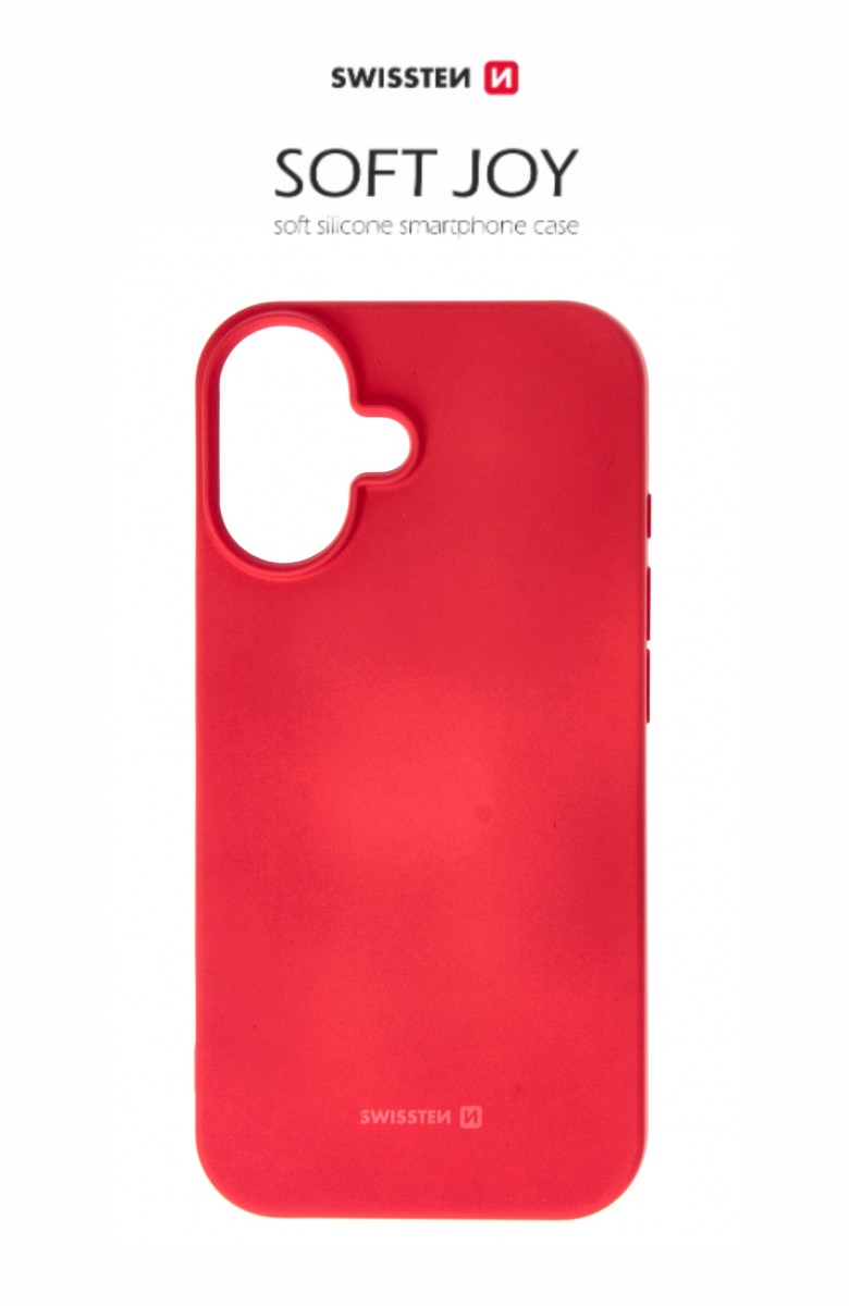 Zadný kryt Swissten Soft Joy pre iPhone 16e červený