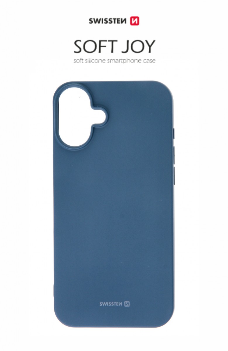 Zadný kryt Swissten Soft Joy pre iPhone 16e modrý