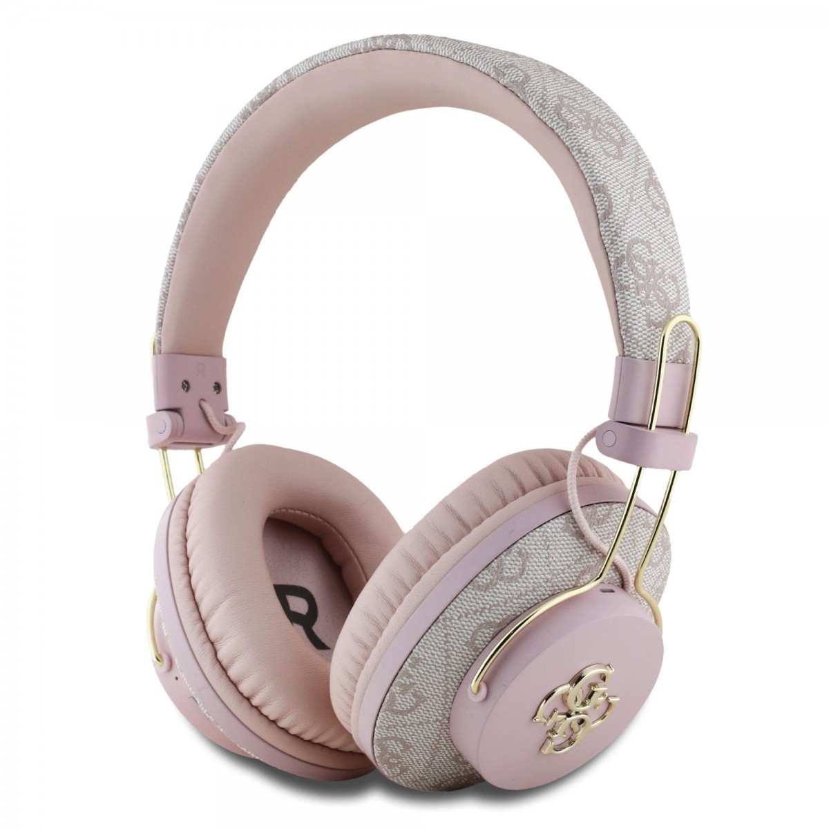 Bezdrôtové slúchadlá Guess PU 4G Metal Logo ENC Pink