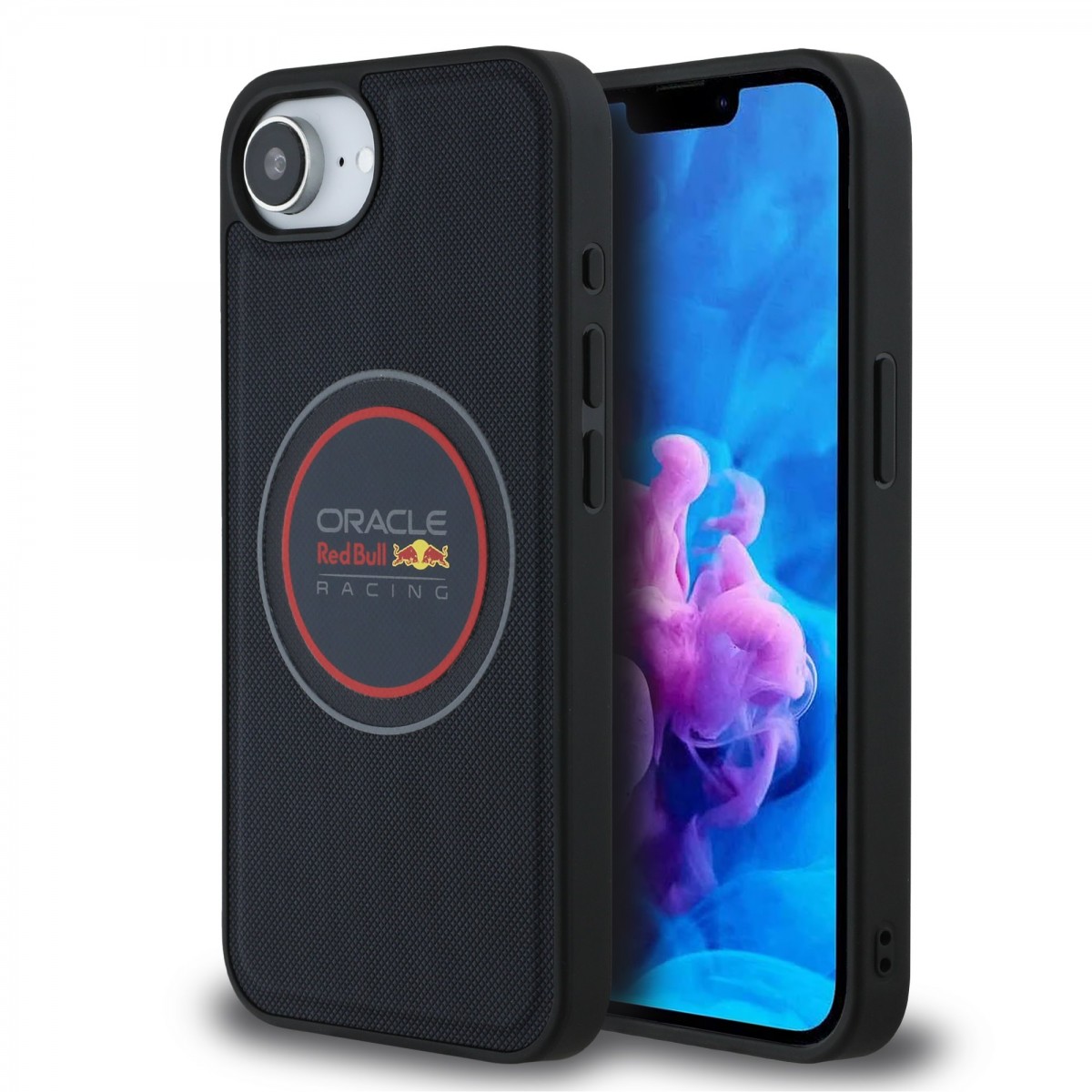 Zadný kryt Red Bull PU Leather Red Ring MagSafe pre iPhone 16e Navy
