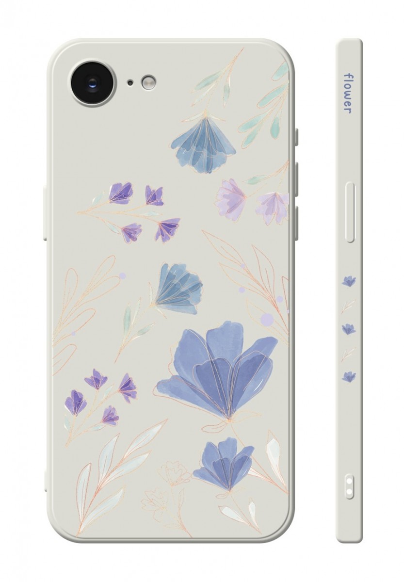 Zadný kryt Design na iPhone 16e Modré kvety
