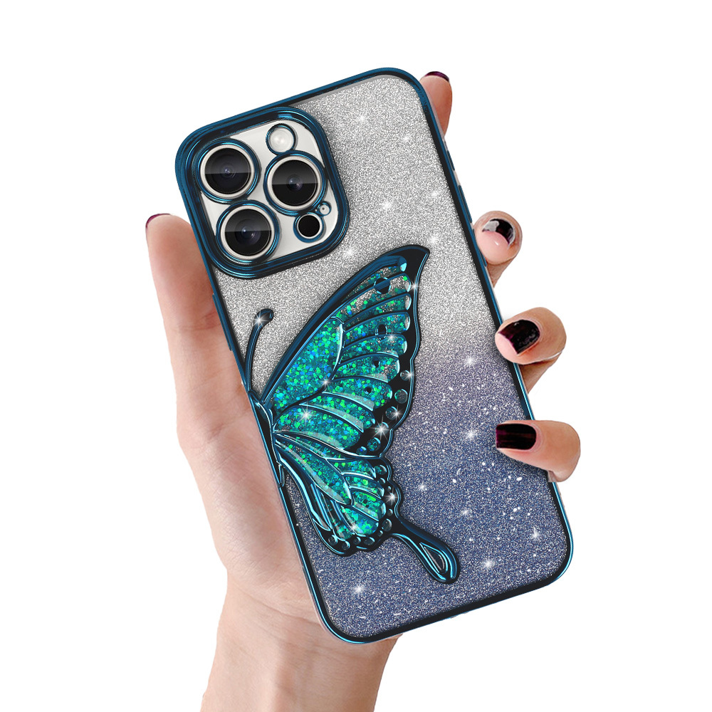 Zadný kryt Tel Protect Butterfly Water pre iPhone 16e modrý