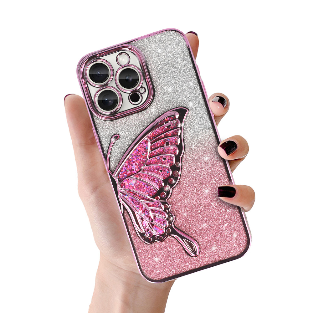 Zadný kryt Tel Protect Butterfly Water pre iPhone 16e ružový