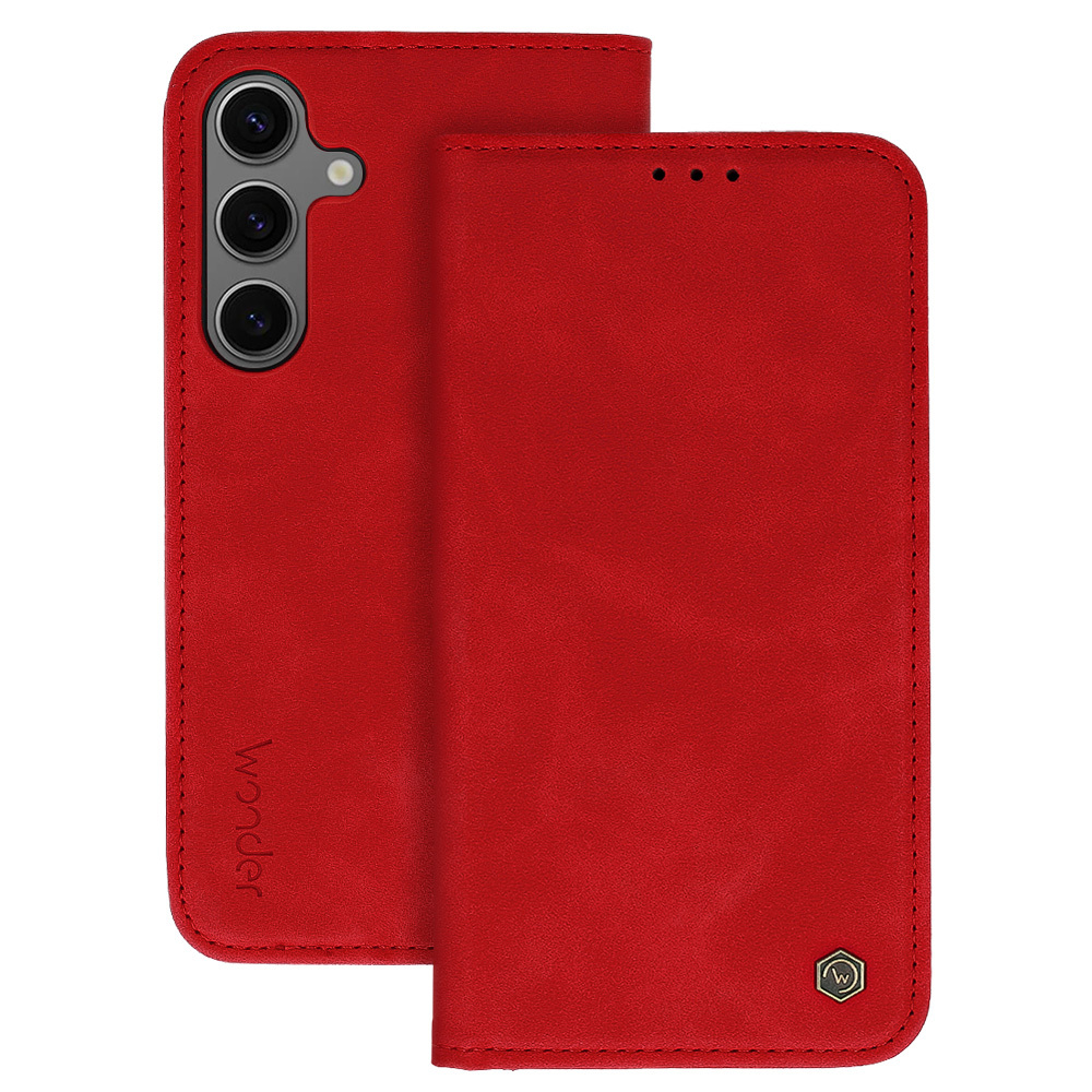 Knižkové puzdro Wonder Smart pre Samsung Galaxy S25 Edge červené