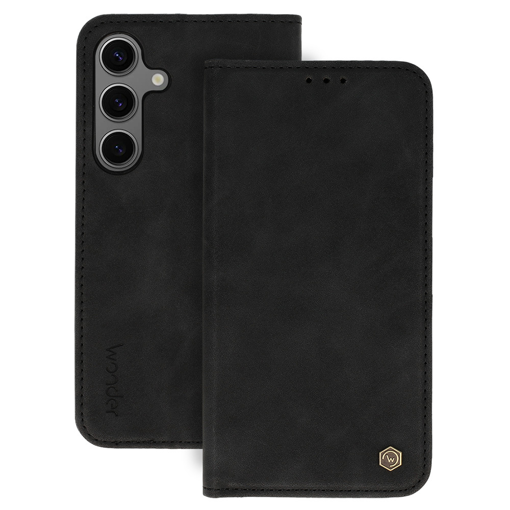 Knižkové puzdro Wonder Smart pre Samsung Galaxy S25 Edge čierne