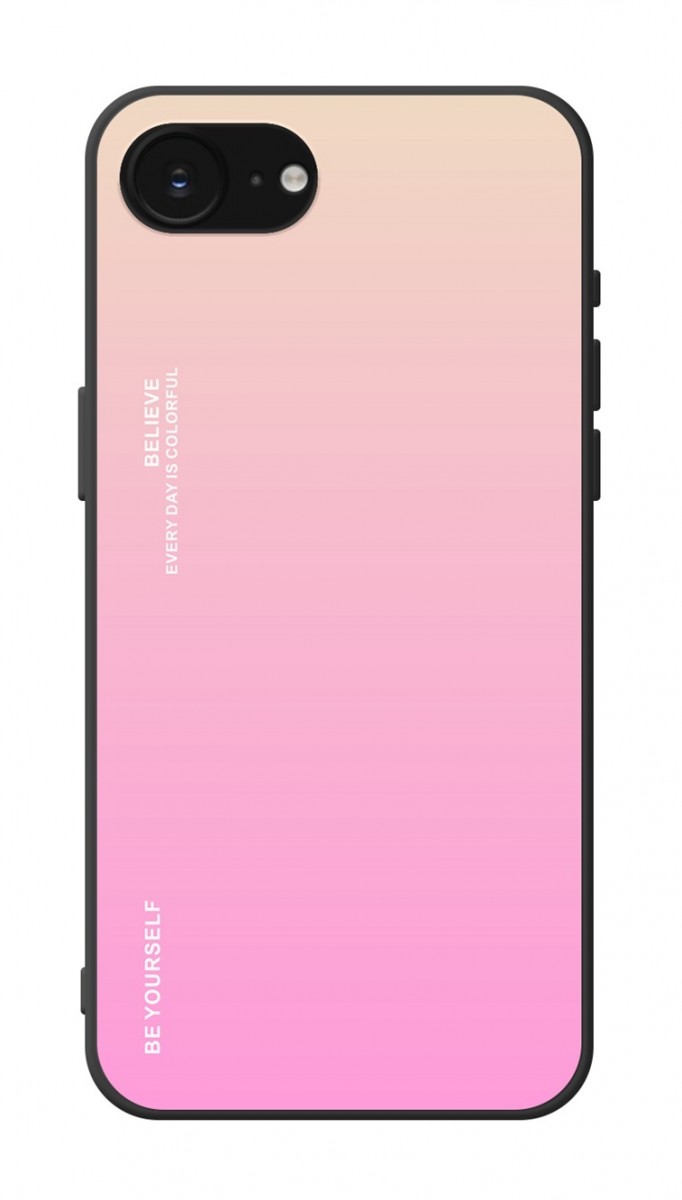 Zadný pevný kryt LUXURY na iPhone 16e dúhový marhuľový