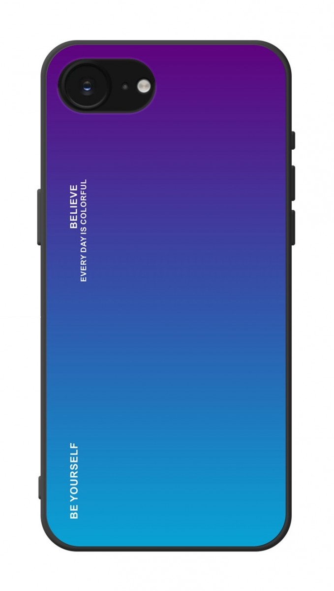 Zadný pevný kryt LUXURY na iPhone 16e dúhový purpurový