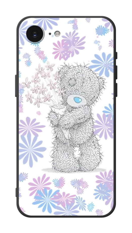 Zadný kryt DARK na iPhone 16e Floral Teddy