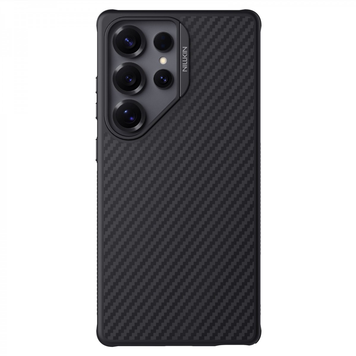 Zadný kryt Nillkin Synthetic Fiber PRO Magnetic pre Samsung Galaxy S25 Ultra Strieborný