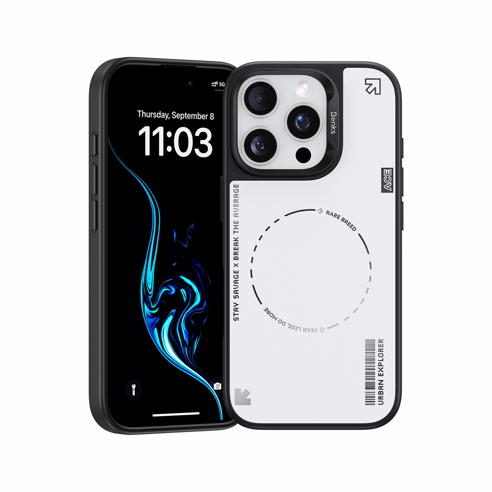 Zadný kryt Benks Dynamic Minimalist pre iPhone 16 Pro Max biely