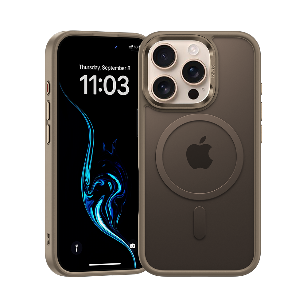 Zadný kryt Benks Magnetic Mist Metal Frame pre iPhone 16 Pro titanium