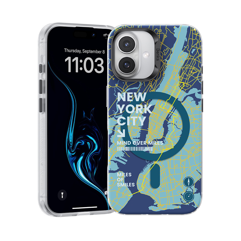 Zadný kryt Benks Magnetic City New York pre iPhone 16 Plus