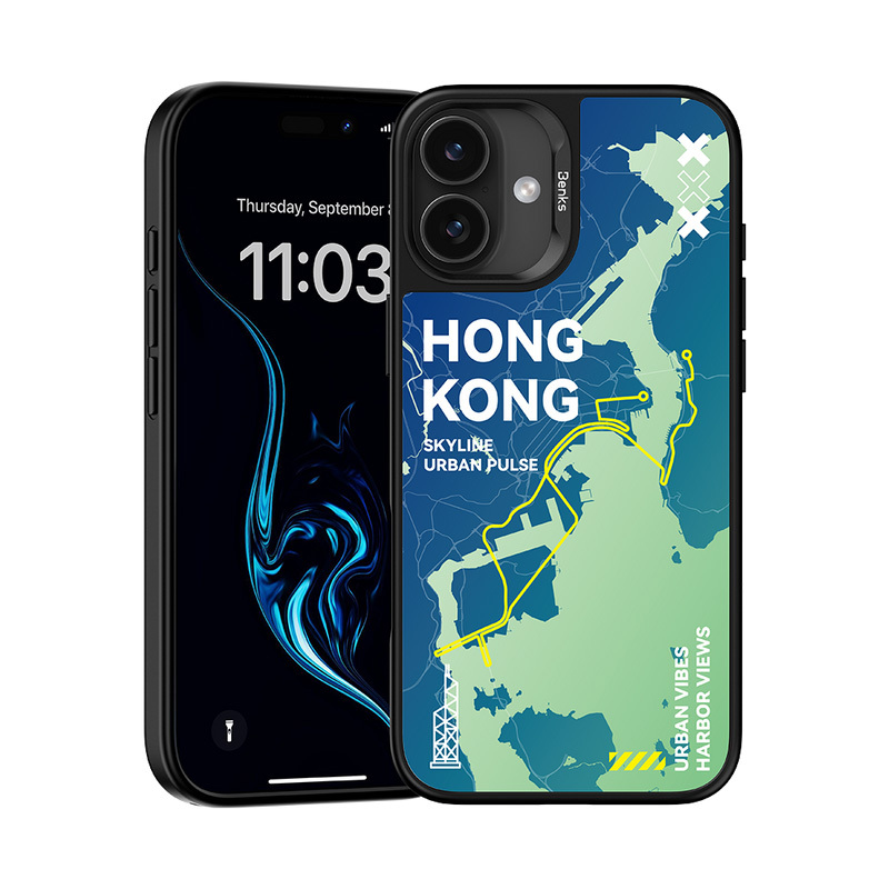 Zadný kryt Benks Dynamic City Hong Kong pre iPhone 16 Plus