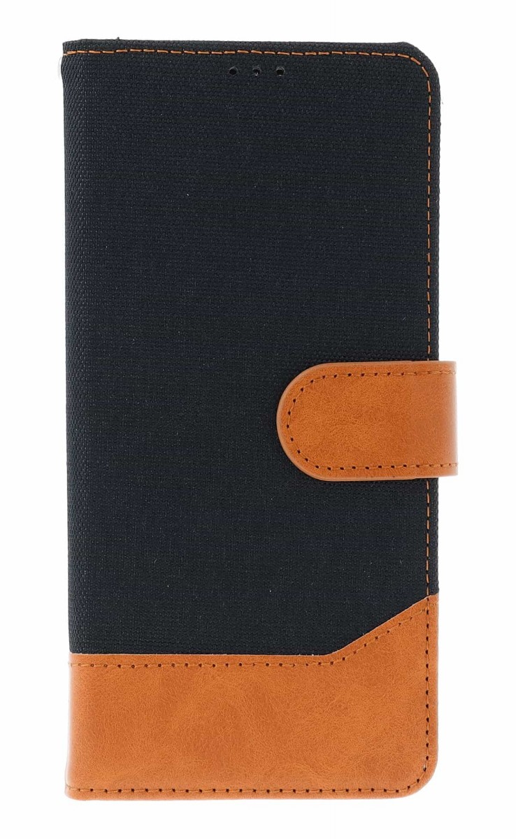 Knižkové puzdro Jeans na iPhone 16e čierne