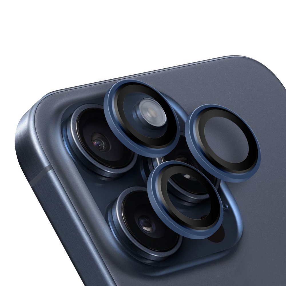 Ochrana čoček OBAL:ME pre Apple iPhone 15 Pro-15 Pro Max Modrý titán