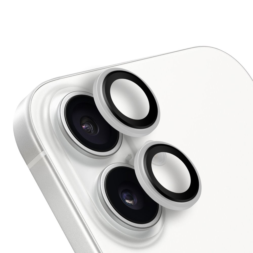 Ochrana čoček OBAL:ME pre Apple iPhone 16-16 Plus Biela