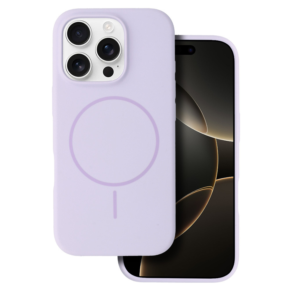 Zadný kryt Magsafe Slim Silicone pre iPhone 16e fialový