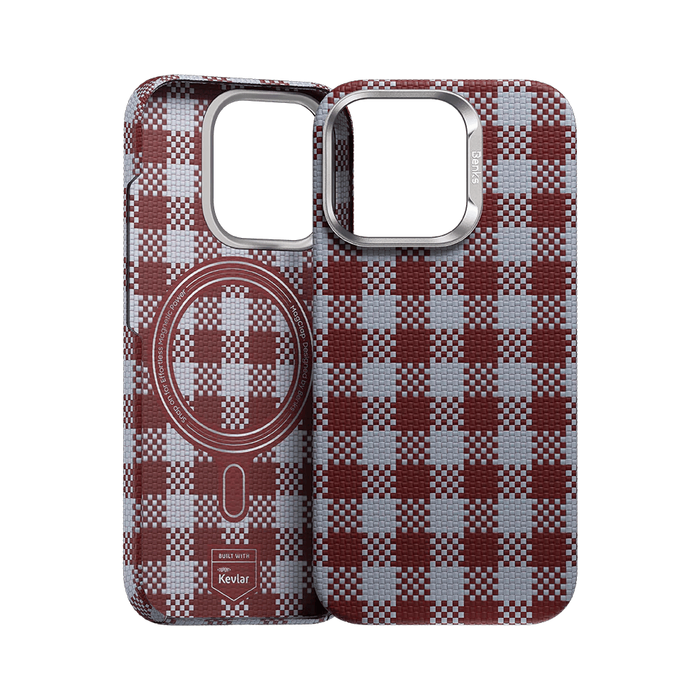 Zadný kryt Benks Magnetic Armor Vichy Kevlar (RF66) pre iPhone 16 Pro Max červený