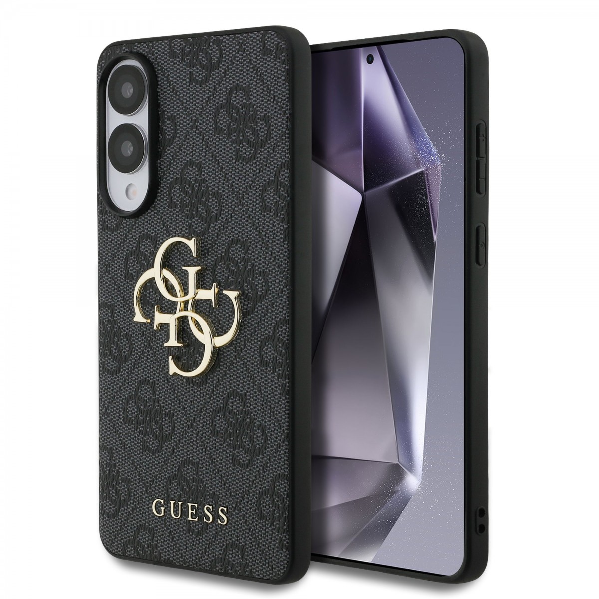 Zadný kryt Guess PU 4G Metal Logo pre Samsung Galaxy S25 Edge Grey