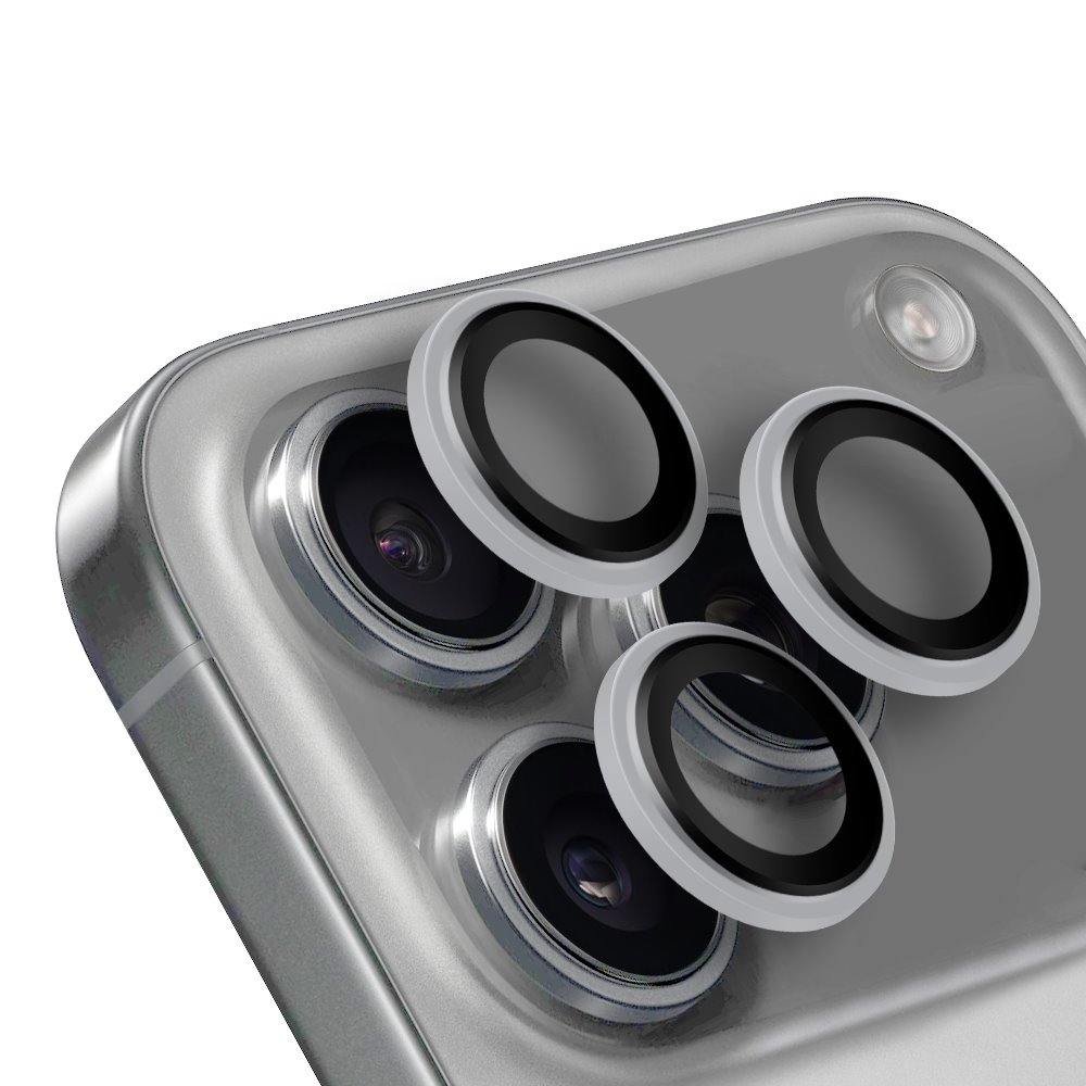 Ochrana šošoviek OBAL:ME pre Apple iPhone 17 Pro – 17 Pro Max strieborná