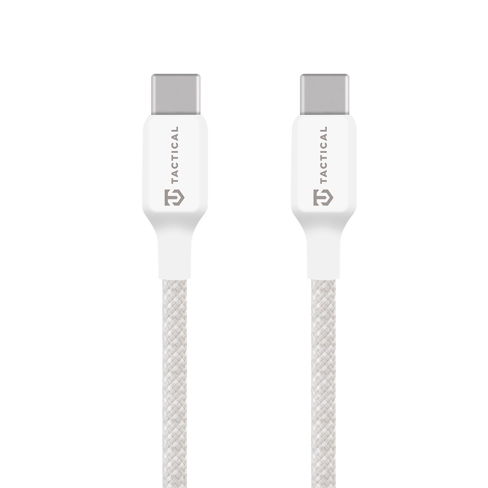 Dátový kábel Tactical Stitch Thread USB-C - USB-C 1 m White