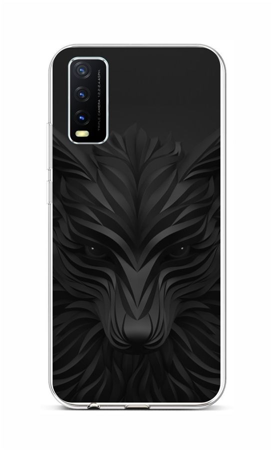 Zadný silikónový kryt na Vivo Y20s Čierny vlk