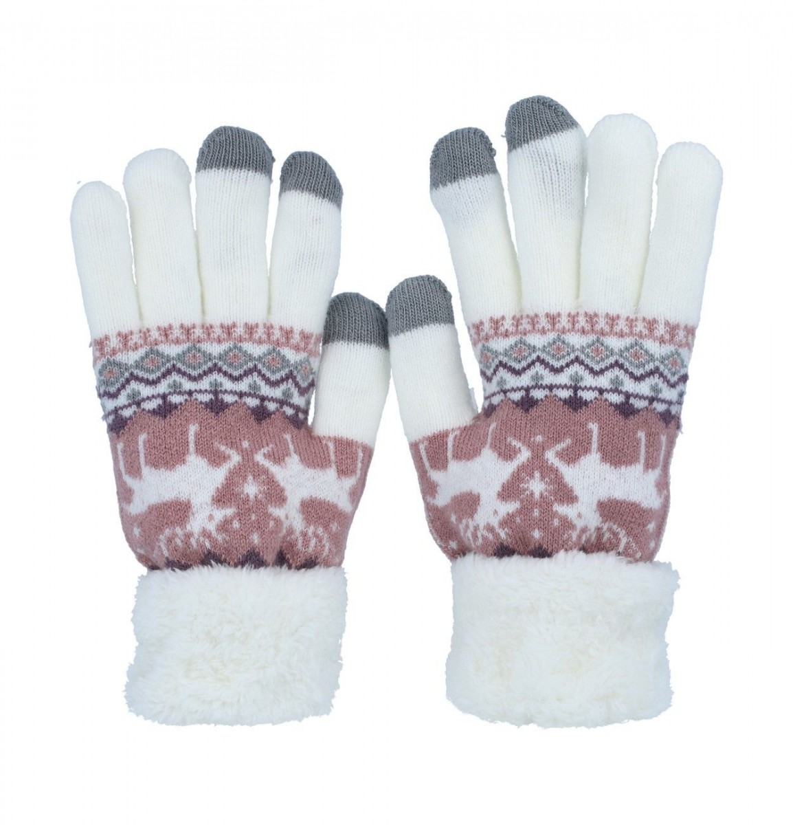 Dotykové rukavice pre mobilný telefón Nordic biele vel. M