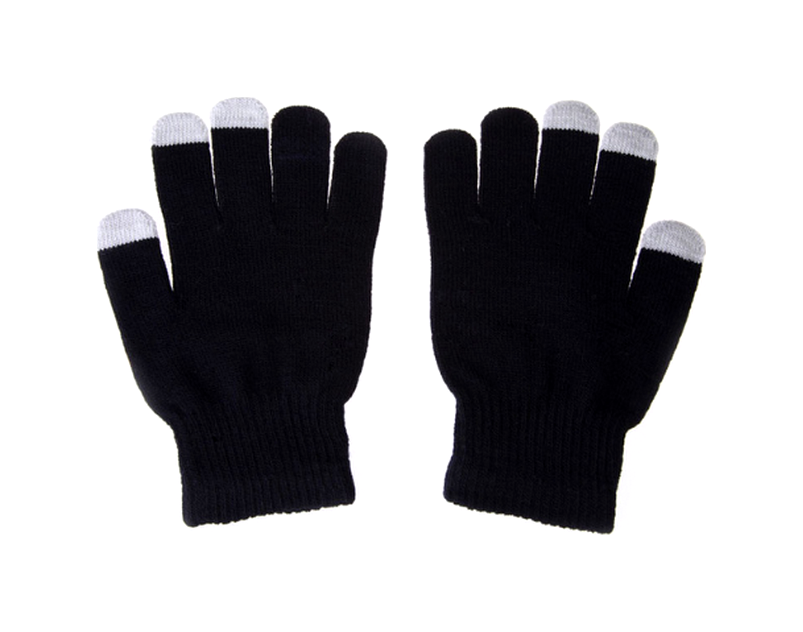 Dotykové rukavice pre mobilný telefón čierne veľ. S