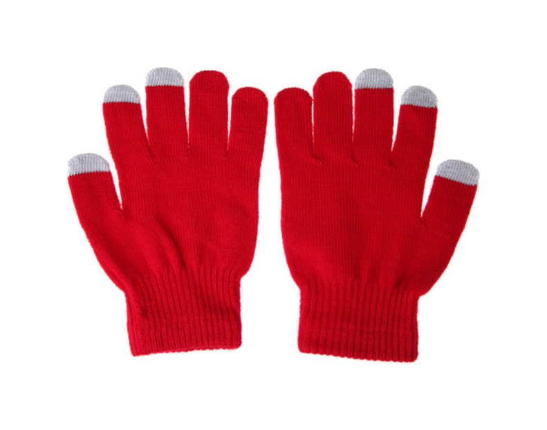Dotykové rukavice pre mobilný telefón červené vel. S