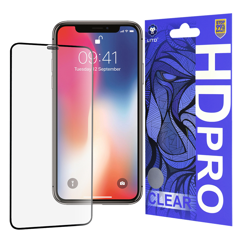 Lito HD Pro Číre iPhone X iPhone XS iPhone 11 Pro Čierna