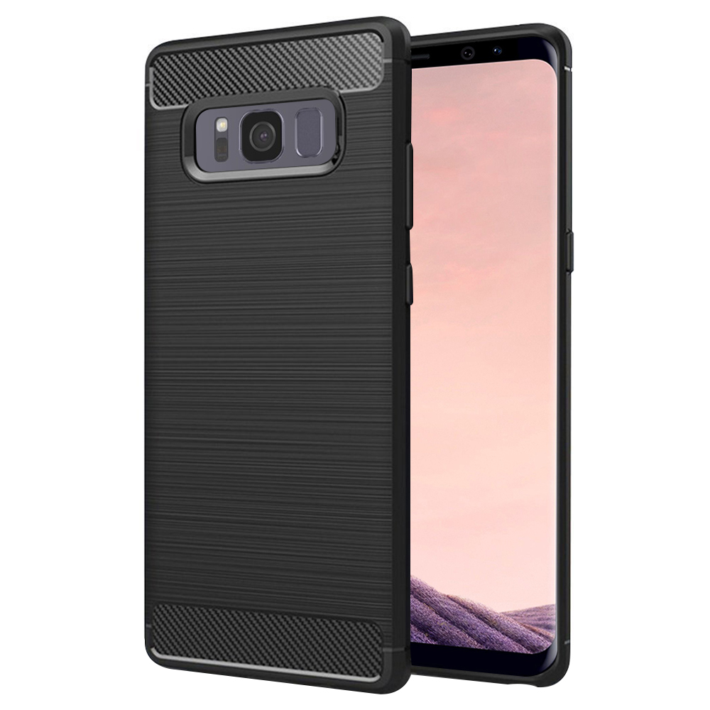 Techsuit Karbon Silikón Samsung Galaxy S8 Plus Čierny