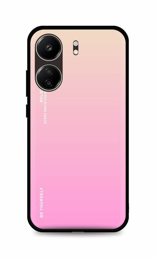 Zadný pevný kryt LUXURY na Xiaomi Redmi 13C dúhový marhuľový