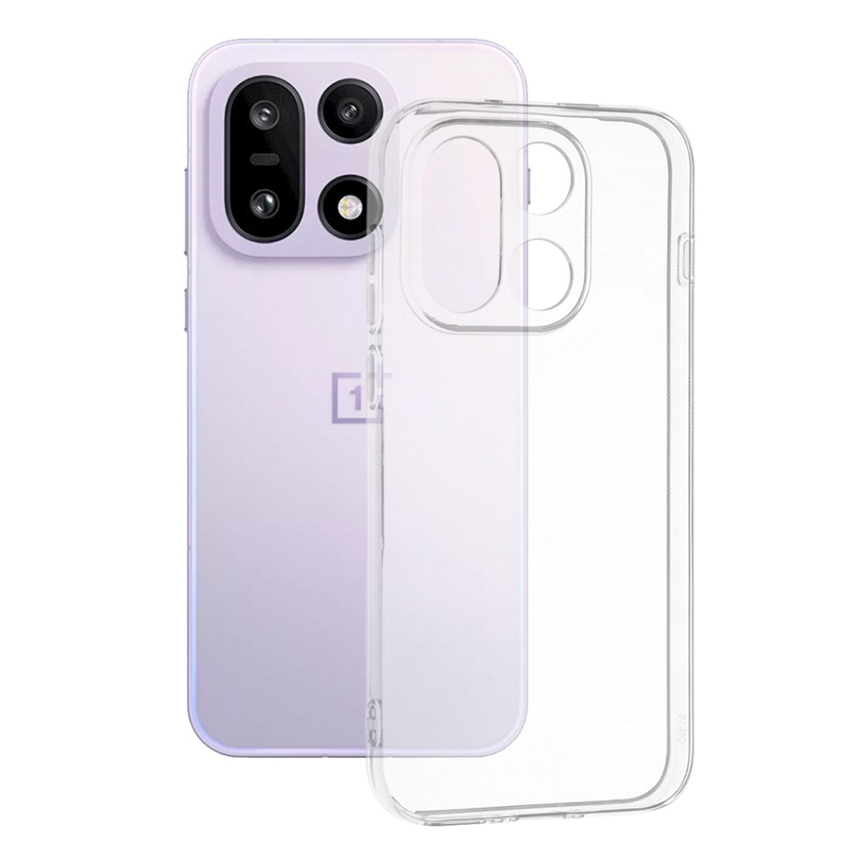 Techsuit – priehľadný silikón – OnePlus 15 – transparentný