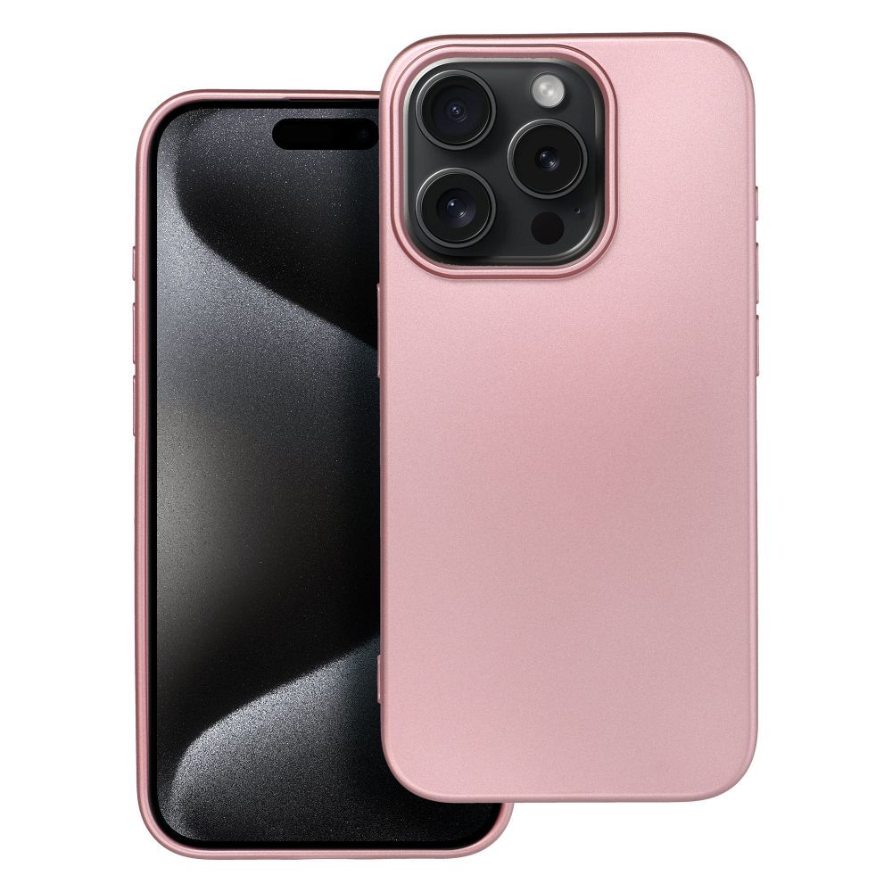 Kryt na iPhone 15 PRO Metallic ružový