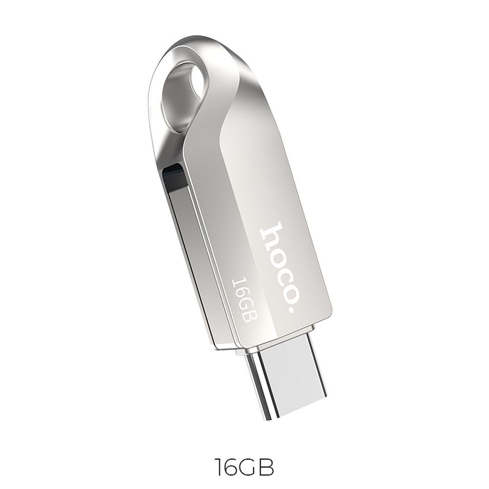 USB kľúč Hoco UD8 USB 3.0 USB-A + USB-C 16 GB niklový
